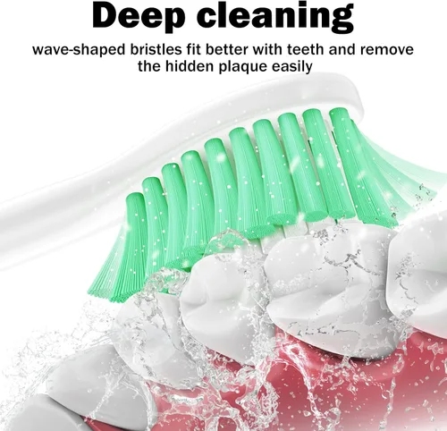 Vista 5 de Cabezales de cepillo de dientes de repuesto para Philips Sonicare E-Series/Essence/Xtreme/Elite y otros modelos de cepillos de dientes eléctricos
