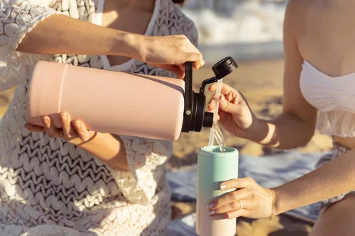 Vista 4 de Hydrapeak Tapa de repuesto con mango flexible, se adapta a todas las botellas de agua Hydrapeak con aislamiento de boca ancha, a prueba de fugas