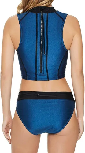 Vista 4 de Reebok Traje de baño para mujer con escote alto y escote alto
