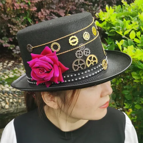 Vista 6 de Sombreros unisex Steampunk para hombre y mujer (22.8in) multicolor