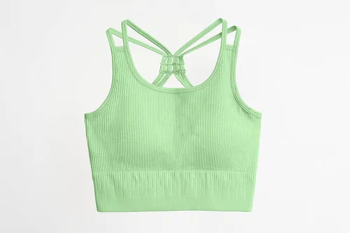 Vista 6 de QINSEN Conjuntos de entrenamiento sin costuras para mujer conjuntos de leggings de yoga de cintura alta acanalados de 2 piezas