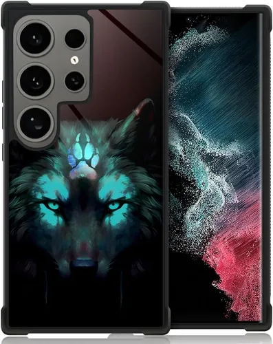 Vista 42 de CARLOCA Funda compatible con Samsung Galaxy S23 Plus, diseño gráfico de identidad negro espiritual lobo, a prueba de golpes, antiarañazos