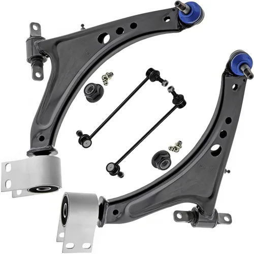 Vista 98 de Detroit Axle - 4 piezas de brazos de control traseros para Ford C-Max, Focus, Mazda 3 5, Volvo C30, C70, S40, V50, 4 brazos de control superiores e