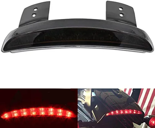 Vista 8 de 1 luz trasera de motocicleta con borde de guardabarros trasero cortado, luz de freno LED, luz de freno para placa de matrícula XL 883N 1200N XL1200V