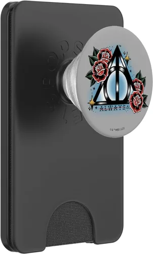 Vista 7 de Harry Potter Always Deathly Hallows Símbolo floral Retrato PopSockets intercambiables PopGrip