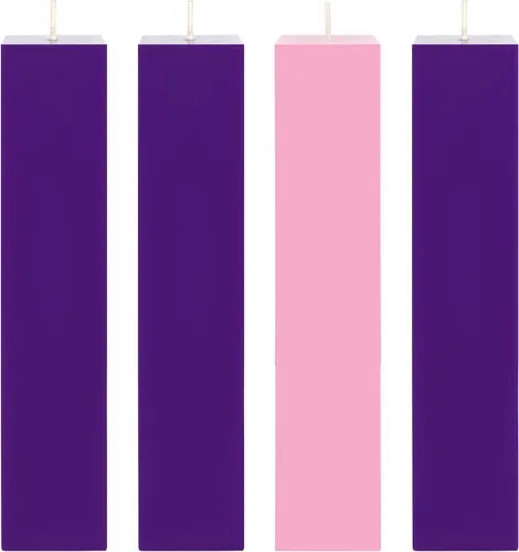Vista 12 de Mega Candles Juego de 4 piezas de velas de Adviento de Navidad sin perfume, vertidas a mano de cera premium con parte superior en forma de campana