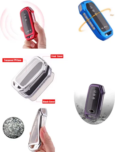 Vista 3 de Horande Funda protectora de TPU suave para llavero KIA EV6 K5 Sorento sin llave (morado)