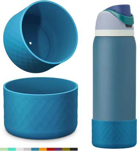 Vista 13 de Protector de Silicona para Botella de Agua Owala, 2 Piezas Fundas Protectoras Antideslizantes para Botellas de Agua FreeSip/Twist/Flip, Sin BPA