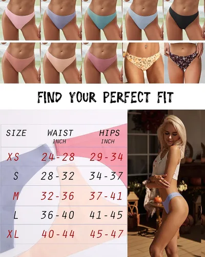 Vista 4 de ROSYCORAL Paquete de 10 tangas sin costuras para mujer, transpirables, de tiro bajo, invisibles, hipster, tanga, invisibles, tallas XS-XL
