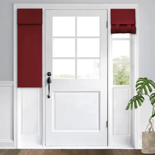 Vista 43 de HOMEIDEAS Cortinas Opacas para Aula para Puerta Principal, Cubierta de Ventana de Puerta de Aula, Persianas de Privacidad con Aislamiento Térmico