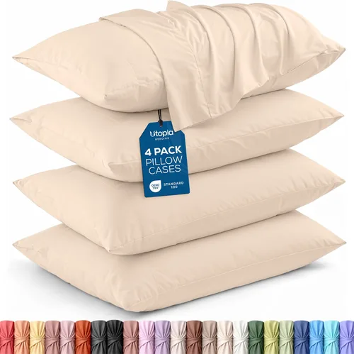 Vista 61 de Utopia Bedding - Juego de 2 fundas de almohada tamaño estándar, con cierre de sobre, tela de microfibra cepillada suave, resistentes al encogimiento