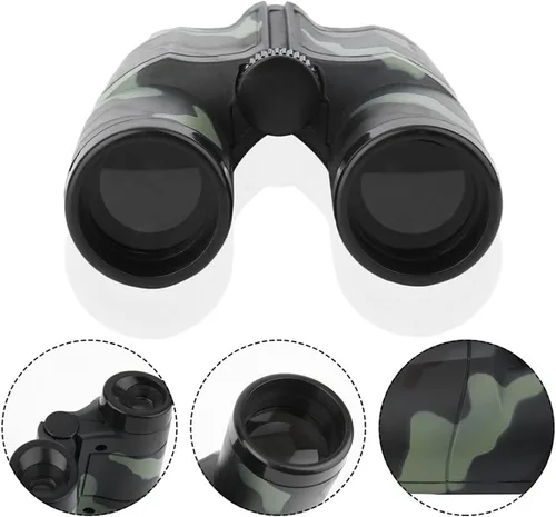 Vista 4 de Prismáticos de aventura 4 x 35 para adultos y niños, prismáticos portátiles para observación de aves, teatro y conciertos, caza y deporte, viajes