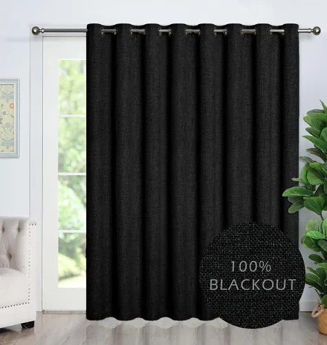 Vista 20 de Cortinas opacas con aspecto de lino de 84 pulgadas de largo, 100% absolutamente opacas, con aislamiento térmico, ahorro de energía, con textura, 2