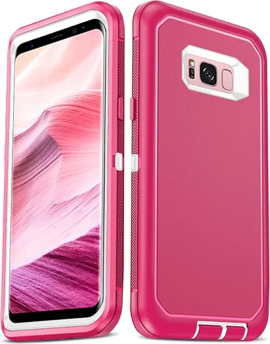Vista 12 de LeYi Funda compatible con Galaxy S8 Plus: funda de protección 3 en 1 de cuerpo completo a prueba de golpes, de goma, resistente, resistente, a