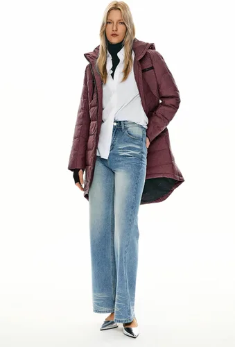 Vista 18 de Orolay - Chaqueta de plumón para mujer, abrigo de longitud media