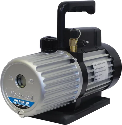 Vista 8 de Mastercool 90059-BL Serie Negra Bomba de vacío de fase única de 1.8 CFM con motor protegido térmicamente, ventilador de alto volumen y válvula