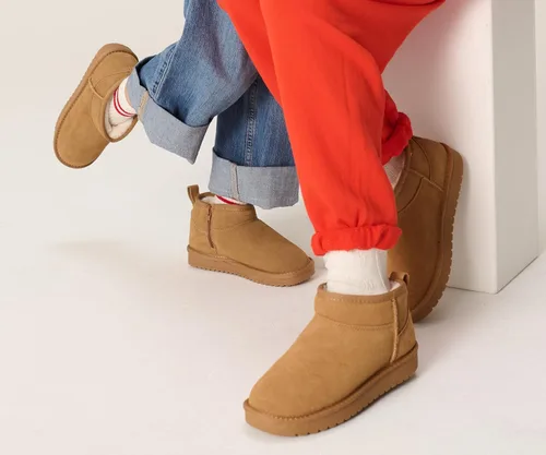 Vista 2 de Project Cloud 100% Cuero Genuino Botas Botas de Tobillo para Mujer Zapatos Castaño