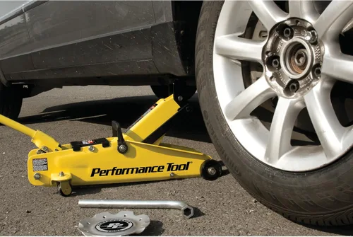 Vista 8 de Performance Tool W1640 gato de garaje de 2-1/2 toneladas, (5,000 lbs.) elevación de 5-15.5 pulgadas, ruedas giratorias, para autos/camiones