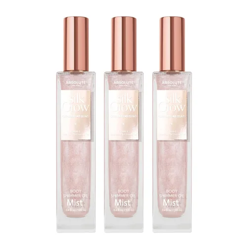Vista 14 de Absolute New York - Silk Glow Shimmer Mist Glow, radiante, brillo para cuerpo, cara y cabello, manteca de karité, aceite de coco, vitamina E