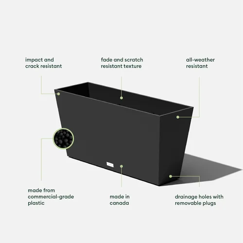 Vista 3 de Veradek Pure Series Midori - Maceta ancha para exteriores