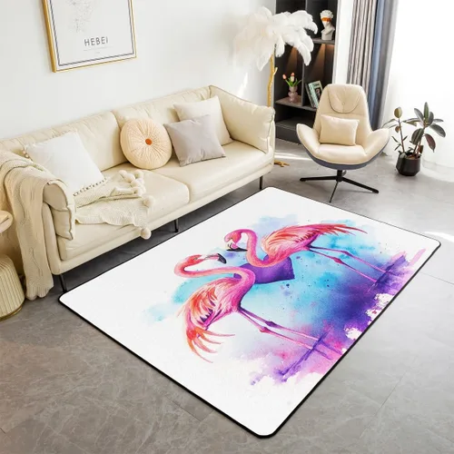 Vista 34 de Feelyou Alfombra de área con diseño de rosas de 3 x 5 para niños, con flores de Buterfly y luna, alfombra decorativa para dormitorio, niños, niñas