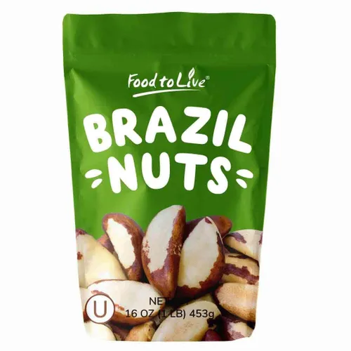 Vista 9 de Food to Live Nueces de Brasil, 8 onzas, crudas, enteras, sin cáscara, sin sal, kosher, veganas, aptas para dieta cetogénica y paleo, a granel, buena