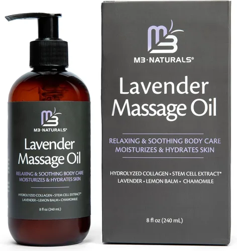 Vista 2 de Aceite de masaje sensual de lavanda con colágeno y células madre, terapia de ajuste de la piel para glúteos, muslos y abdomen, aceite anticelulítico