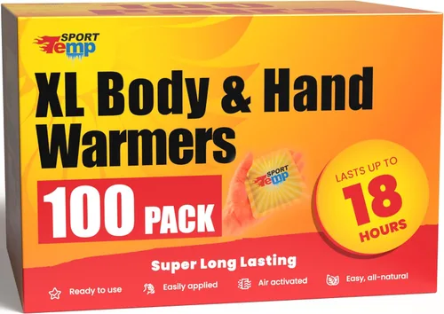 Vista 9 de Calentadores grandes de manos y cuerpo, hasta 18 horas de calor, súper duraderos, fáciles, totalmente naturales, activados por aire, para cuerpo