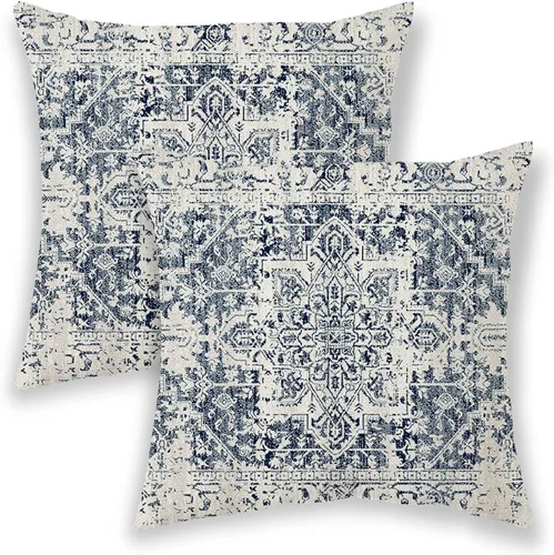 Vista 10 de BETGINY Fundas de almohada boho de 16x16 pulgadas, diseño étnico marrón beige, fundas de almohada decorativas para exteriores para sofá