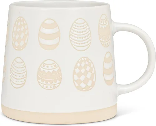 Vista 8 de Abbott Collection Taza de Base Ancha con Abejas - Gres, Amarillo/Marfil, 3.5 Pulgadas de Alto (14 Onzas)