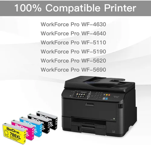 Vista 2 de BeOne Cartuchos de tinta remanufacturados de repuesto para Epson 786XL 786 XL T786 T786XL para usar con impresora Workforce Pro WF-4630 WF-4640