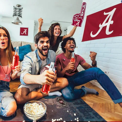 Vista 7 de Rico Industries NCAA Alabama Crimson Tide Maroon - Bandera de coche de doble cara