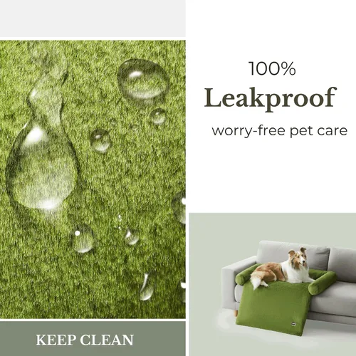 Vista 6 de Allisandro Tapete de cama calmante para perro, funda de sofá lavable para perros, cómoda y antideslizante con cojín, funda protectora impermeable