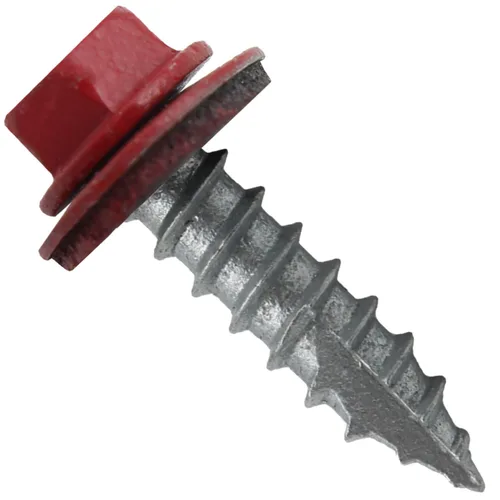 Vista 87 de TORNILLOS PARA TECHOS DE METAL #14: (250) Tornillos x 1" ABC GRIS Tornillo para techo de chapa metálica con cabeza hexagonal y arandela.
