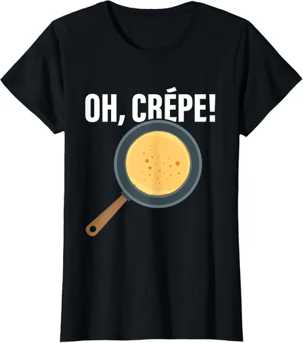 Vista 40 de Divertido juego de palabras "Oh, Crepe!" para crepes y pasteleros, Negro