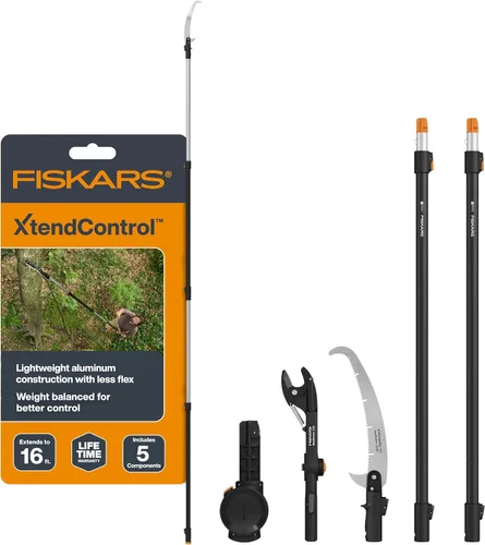 Vista 17 de Fiskars XtendControl - Podadora de árbol de 6 pies con sierra de triple molienda de 15 pulgadas x 1, poste de extensión individual de 3 a 6 pies