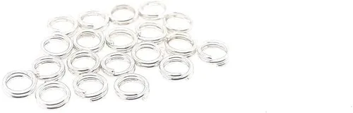 Vista 6 de 20 piezas de anillo redondo dividido de plata de ley de 0.138 in para abalorios y búsqueda de joyas por CRAFT WIRE