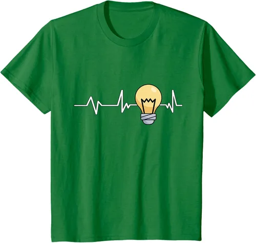 Vista 31 de Bombilla Heartbeat bombilla regalo bombilla bombilla camiseta Negro