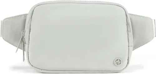 Vista 9 de Bolsa de Cinturón Pander Grande 2L, Riñonera de Nylon para Mujeres y Hombres con Correa Ajustable Negro Onyx