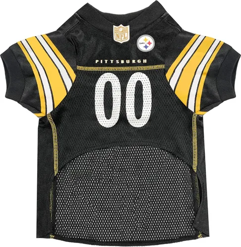 Vista 2 de NFL Pittsburgh Steelers - Camiseta para perro, talla: S, disfraz para perros y gatos de camiseta de fútbol con licencia