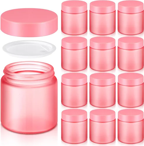Vista 9 de Norme 24 Frascos de Vidrio de 4 oz con Tapas Herméticos Redondos a Prueba de Fugas Frascos Cosméticos Vacíos con Revestimientos Internos en la Tapa