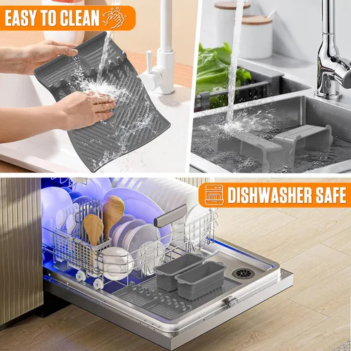 Vista 4 de Accesorios para parrilla Octaplay para Blackstone – Esterilla de silicona para parrilla y forros de taza de grasa (paquete de 2) – Compatible