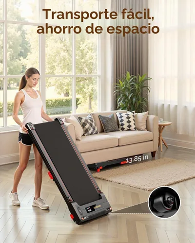 Vista 7 de Walking Pad, Anylife Incline Walking Pads Under Desk 330lb Capacity, 2.5HP Portable Treadmills for Home, Compact Treadmill Small Running Pad with