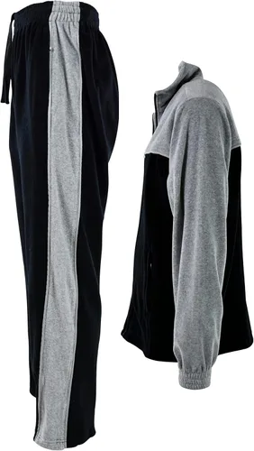 Vista 3 de ChoiceApparel Chándal de terciopelo para hombre con bolsillos con cremallera