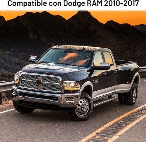 Vista 5 de Hoolcar Cubierta exterior para manija de puerta exterior para Dodge Ram 2010-2017, color negro