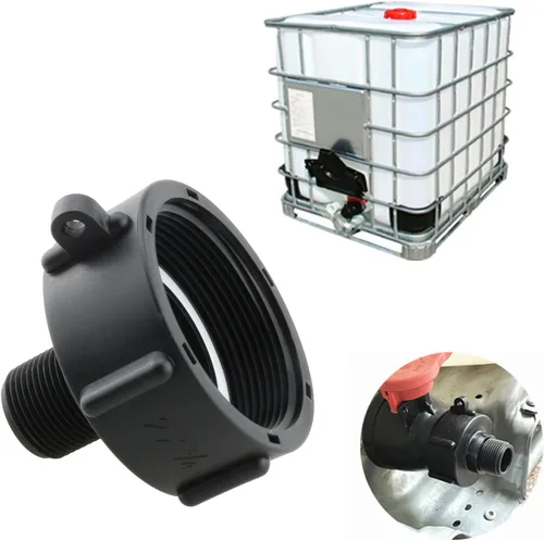 Vista 5 de IBC - Adaptador de asas DGZZI S60 de 2 pulgadas NPS a 3/4 pulgadas, rosca macho IBC con cinta de PTFE para tanque de agua, equipo de riego