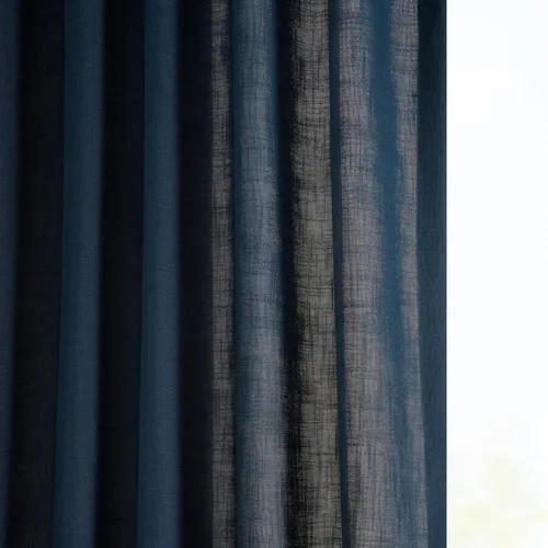 Vista 8 de HPD Half Price Drapes Cortinas clásicas de lino sintético semitransparentes para sala de estar (1 panel) que filtran la luz de 96 pulgadas de largo