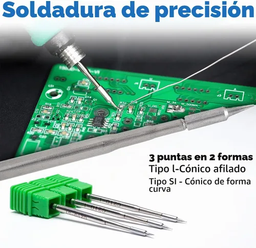 Vista 5 de WEP Estación de soldadura de precisión 982-I con control de temperatura, canales preestablecidos, conversión de °C-°F, modo de suspensión, apagado