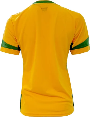 Vista 4 de Arza Sports Jersey de fútbol para mujer Slim de Brasil, Amarillo