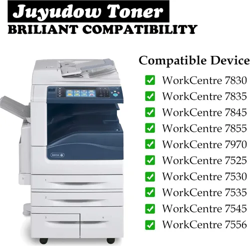 Vista 3 de 7830 7525 Cartucho de tóner compatible con Xerox WorkCentre 7525 7530 7535 7545 7556 7830 7835 7855 7970 repuesto para 006R01513 006R01514 006R01514
